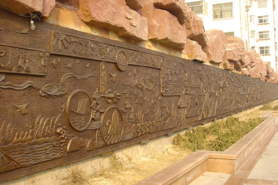 浮雕文化墻制作廠家怎么選？從設計到安裝的全流程避坑指南